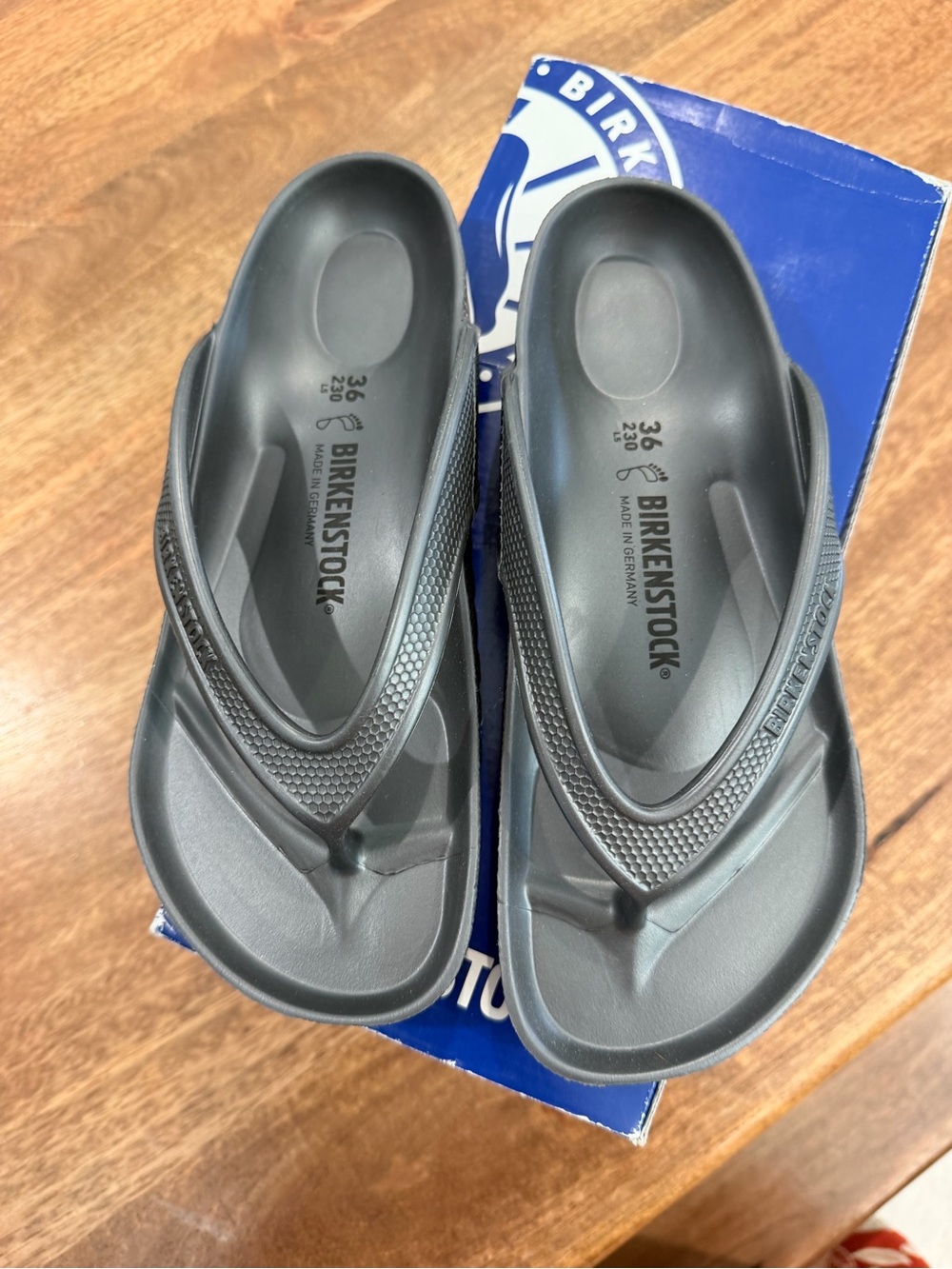 Birkenstock women’s Dark Gray EVA Thong Sandals - Picture 5 of 6